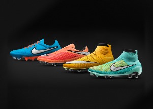 耐克为足球鞋系列产品推出全新炫目配色